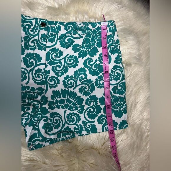 TORY BURCH Gabriel Shorts Viridian Green Captiva sz 10 - Picture 11 of 12